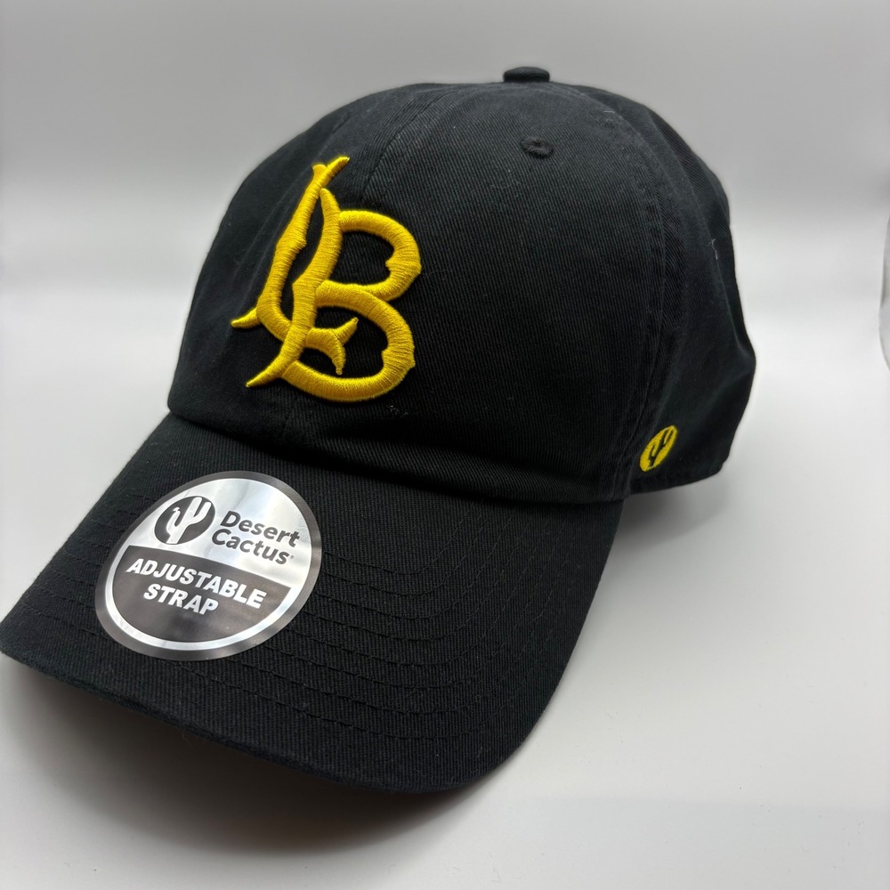 Desert Cactus Long Beach State LBSU Dad Hat Black Yellow Embroidered Cap OSFM